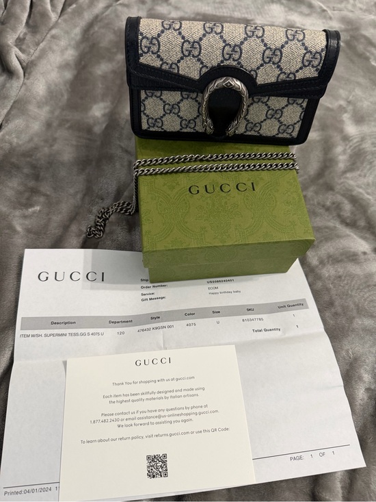Gucci Handbags - Gucci Beige and Black mini cross body purse